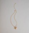 Locked In Heart Charm Necklace