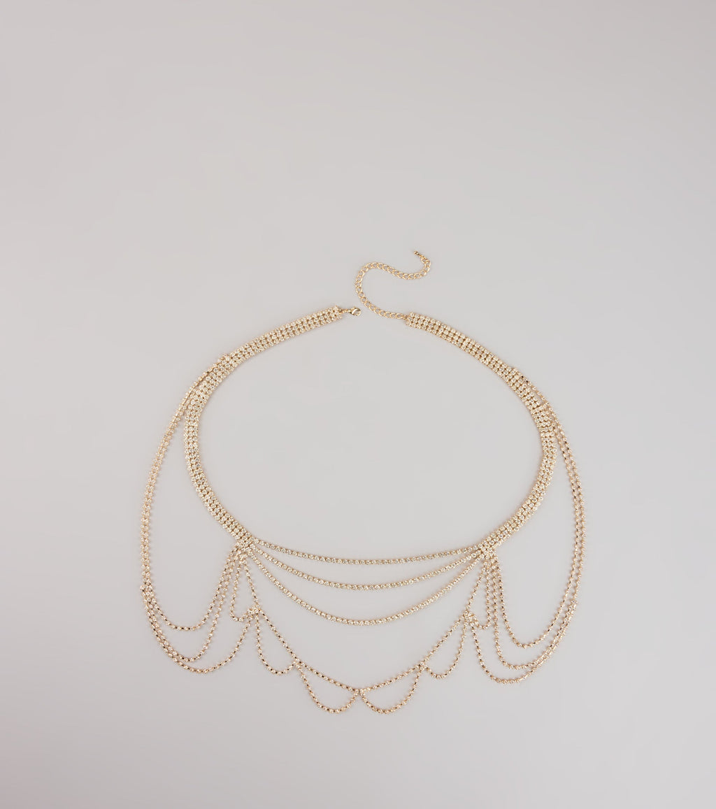 Starfall Rhinestone Body Chain