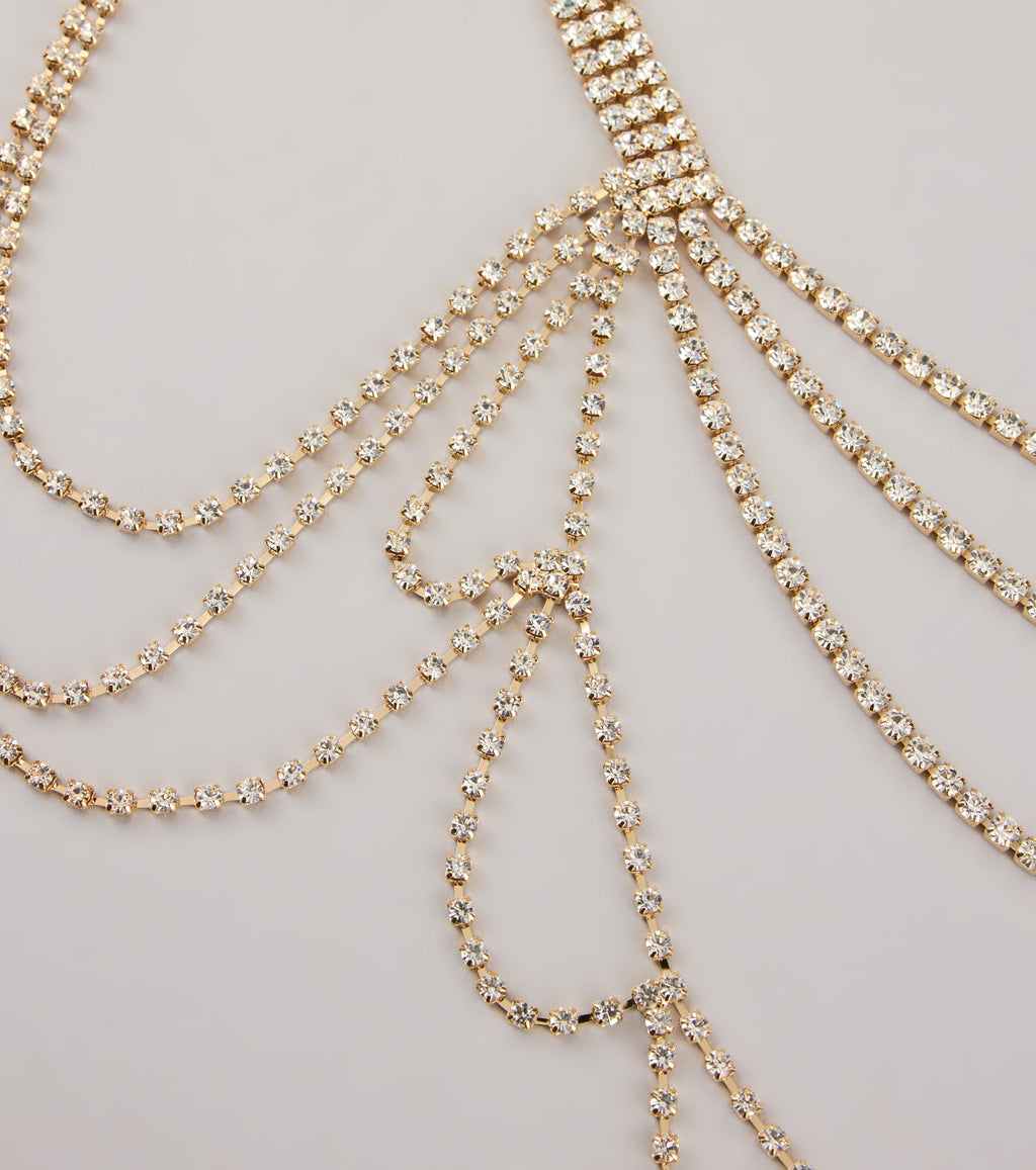 Starfall Rhinestone Body Chain