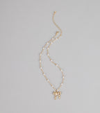 Sweet Pearl Bow Necklace