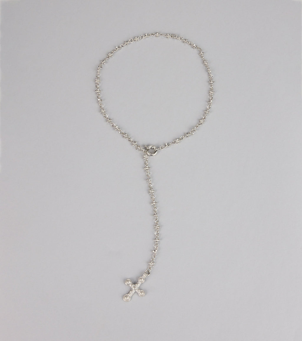 Saintly Chic Cross Pendant Necklace