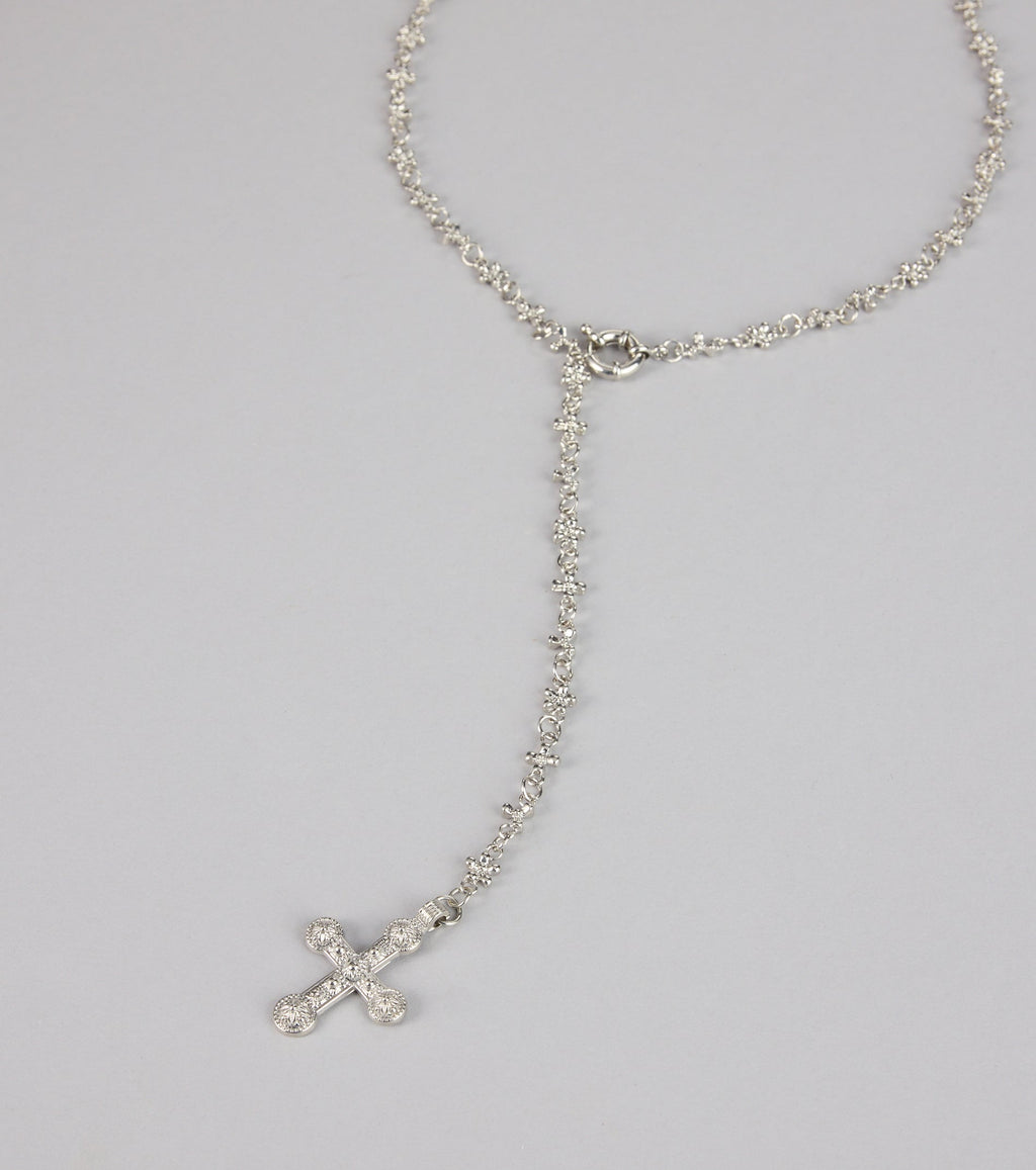 Saintly Chic Cross Pendant Necklace