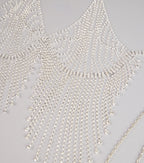 Goddess Drip Rhinestone Bra Chain Necklace