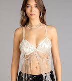 Goddess Drip Rhinestone Bra Chain Necklace