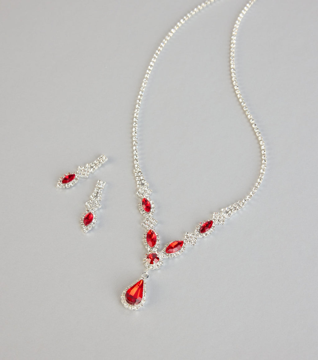 Regal Glow Necklace And Earrings Set