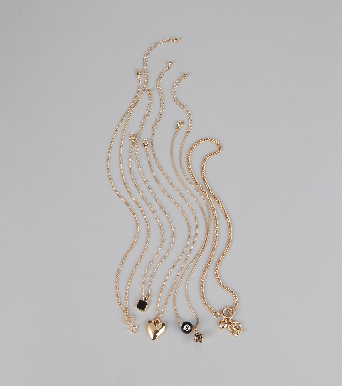 Charm Game Layered Necklace Set