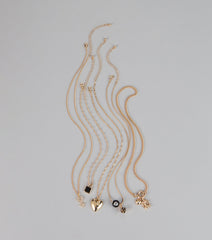 Charm Game Layered Necklace Set