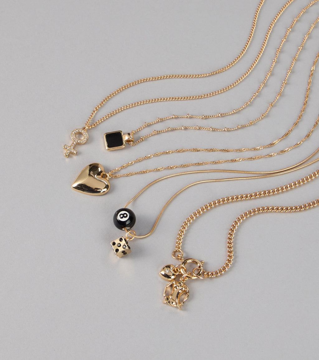 Charm Game Layered Necklace Set