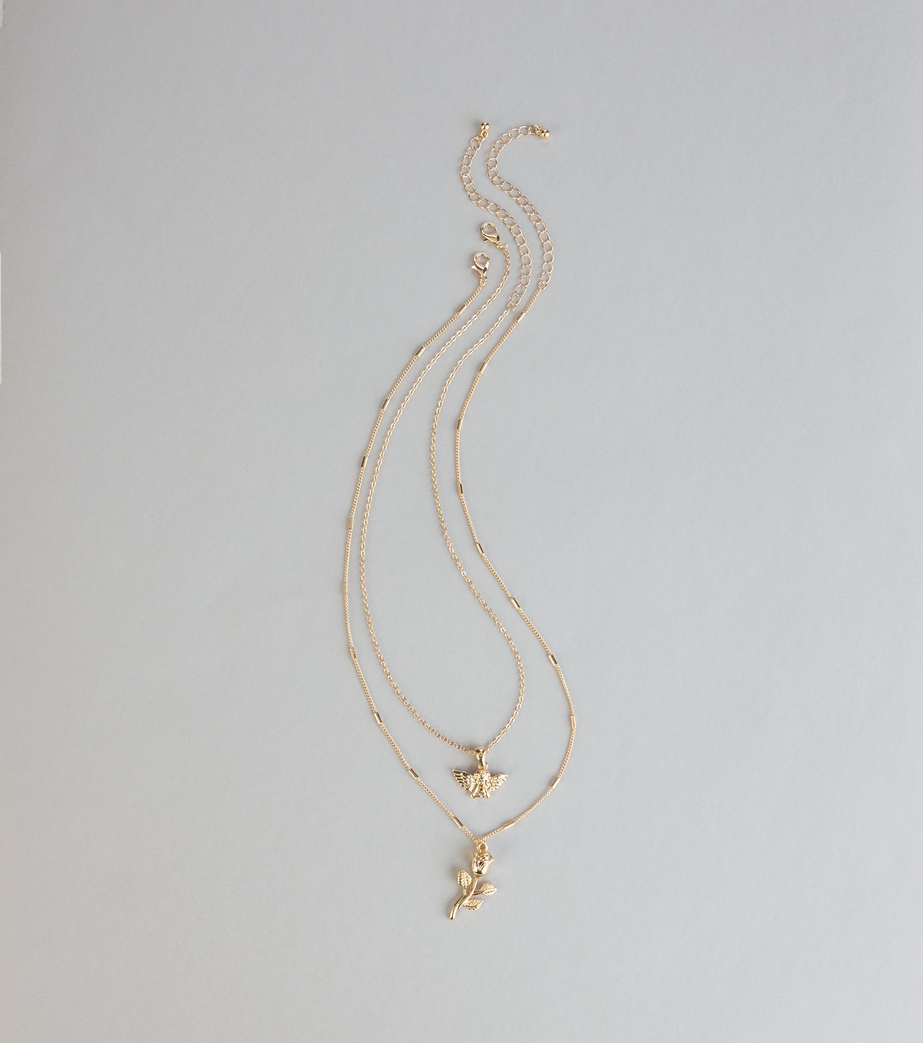 Heaven Sent Rose Charm Necklace