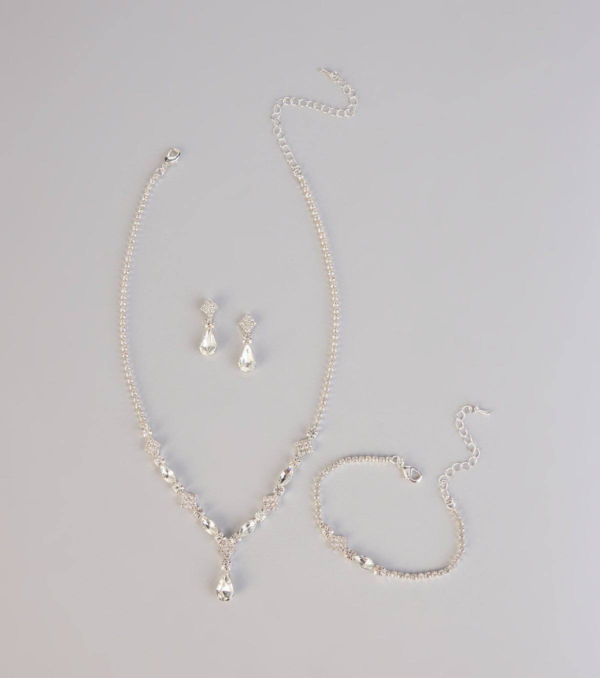 Drip in Glam Rhinestone Jewelry Set