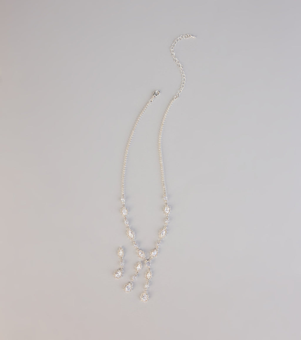 Dazzling Elegance Necklace And Earrings Set