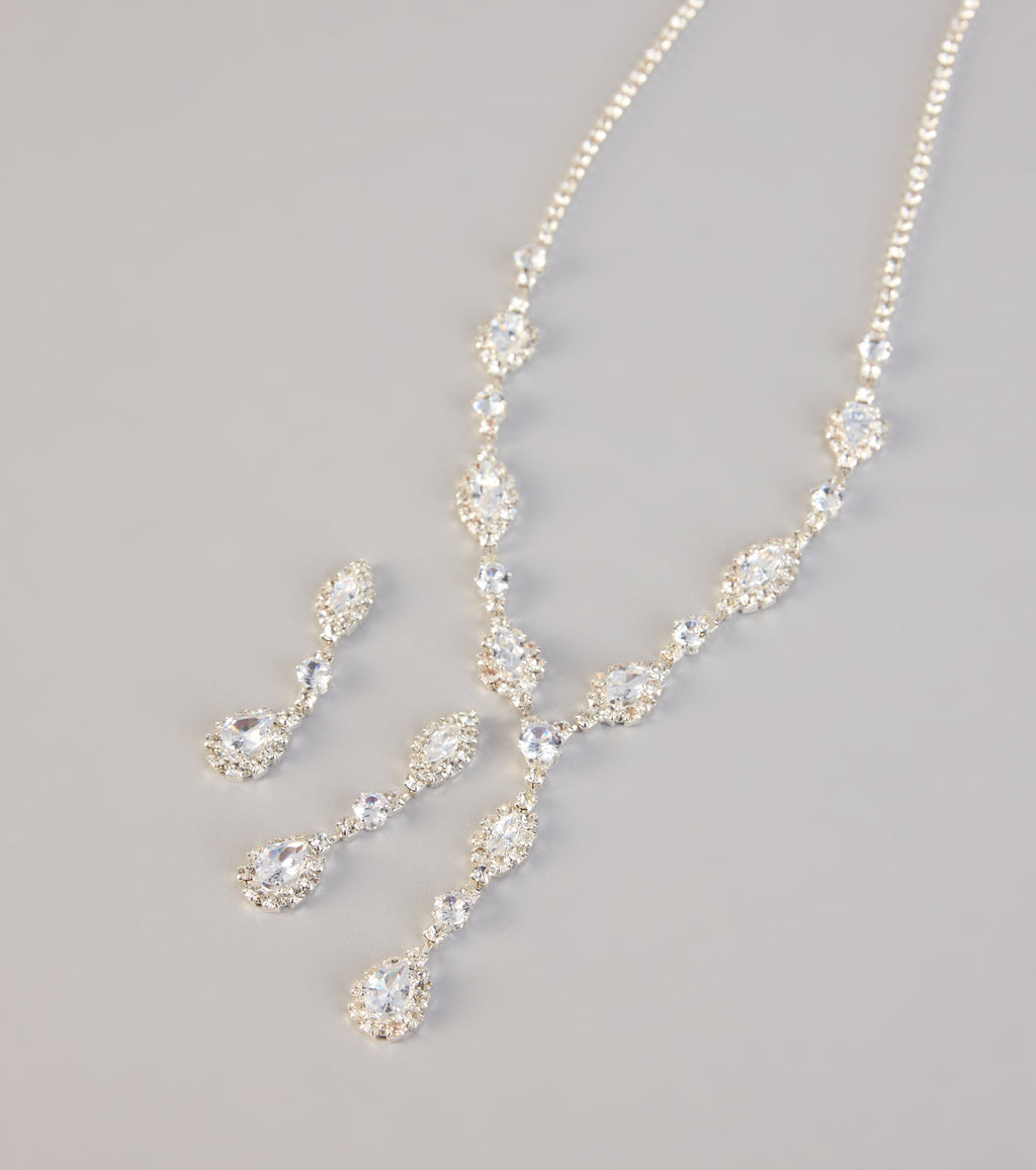 Dazzling Elegance Necklace And Earrings Set
