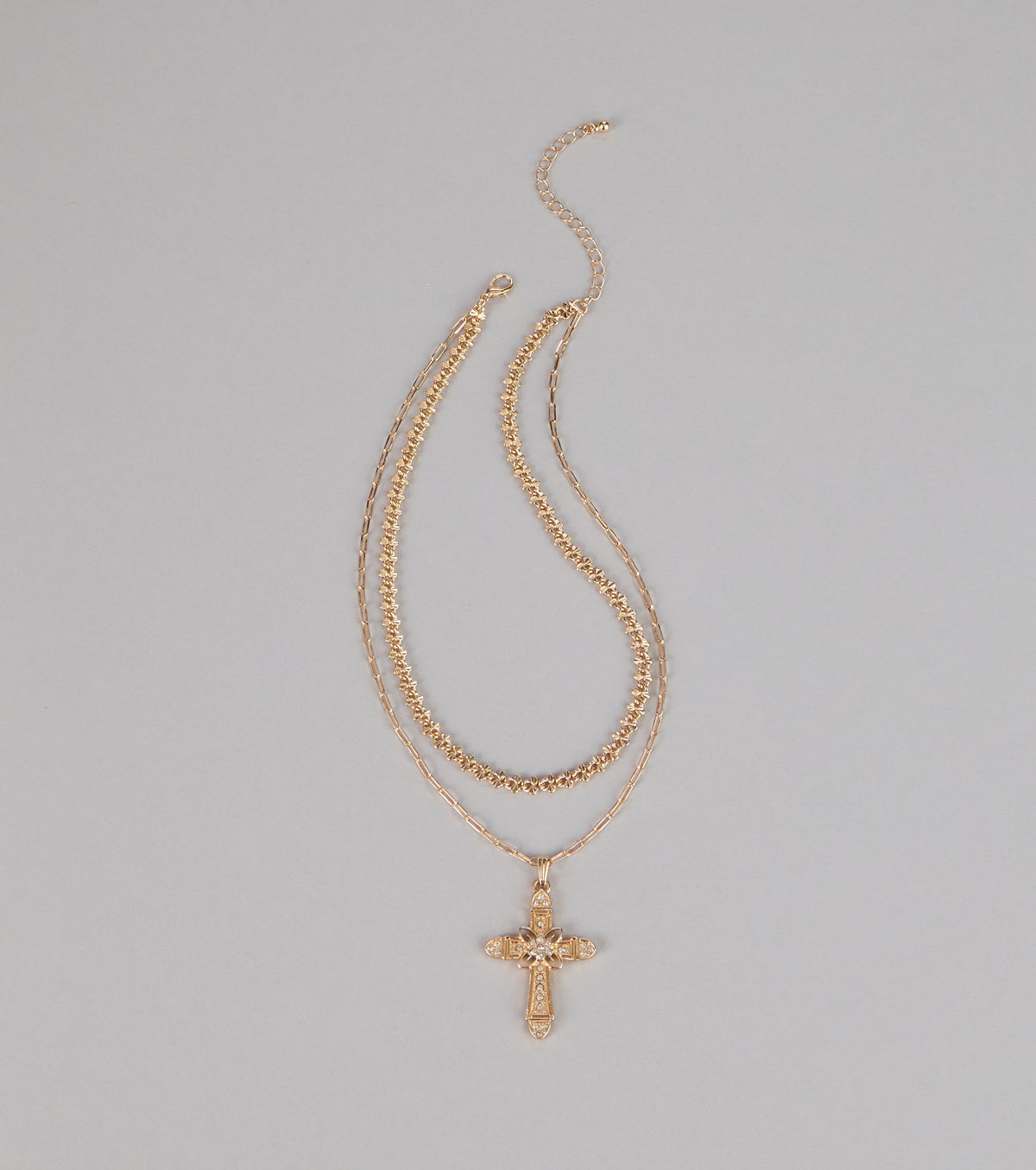 Shining Faith Cross Chain Necklace