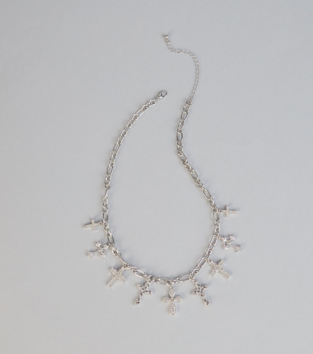 Faith Mode Cross Charm Necklace