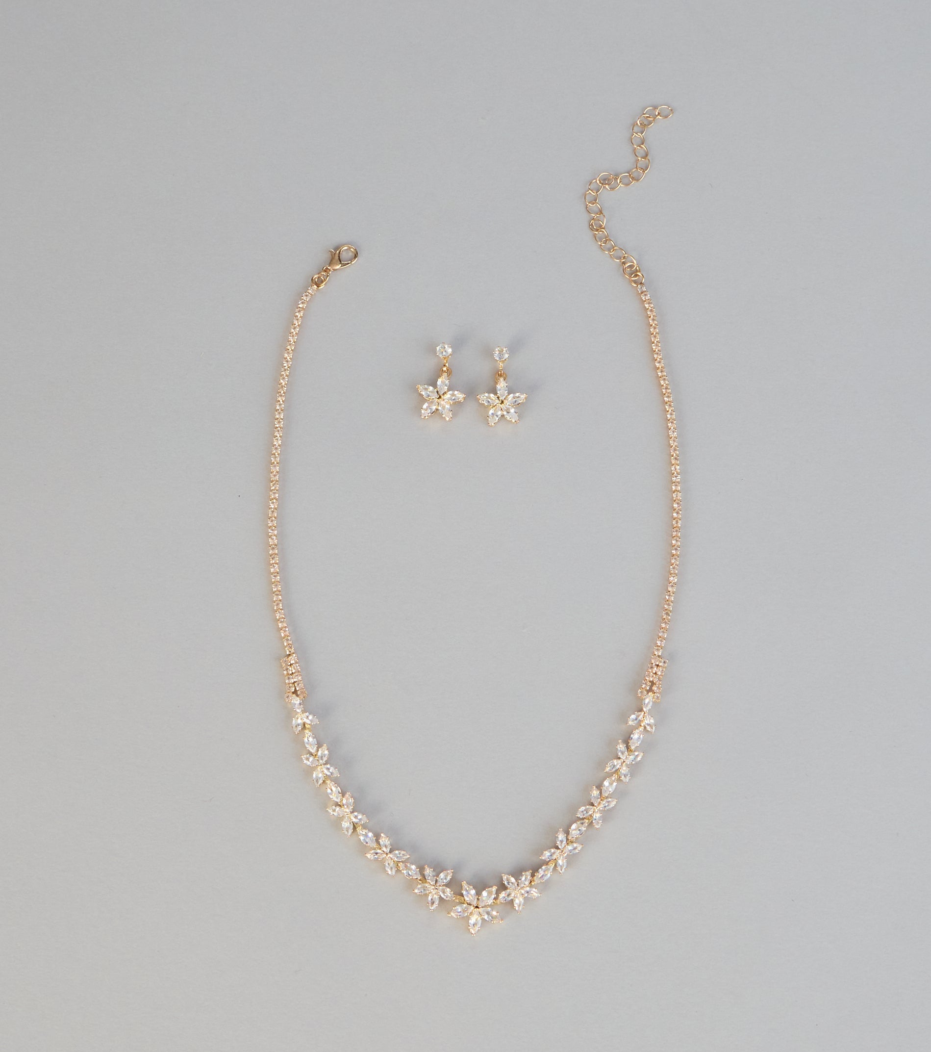 Blooming in Sparkle Floral Jewelry Set