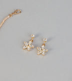 Blooming in Sparkle Floral Jewelry Set