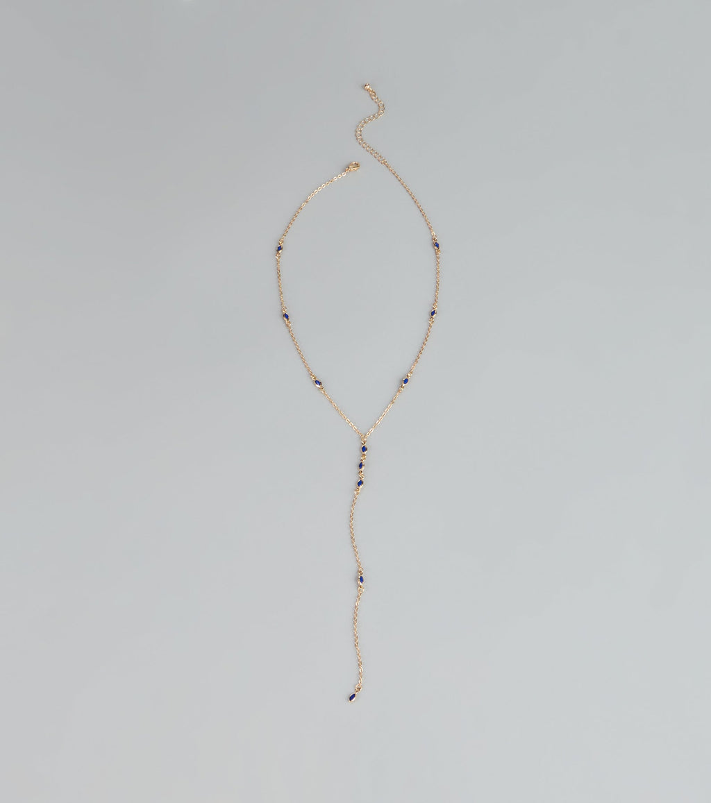 Midnight Details Colored Stone Necklace