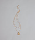 Luxe Layered Rose Pendant Necklace