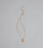 Luxe Layered Rose Pendant Necklace