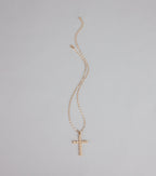 Shine On Rhinestone Cross Necklace