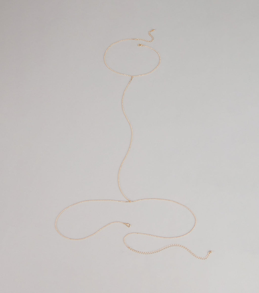 Delicate Glow Rhinestone Body Chain