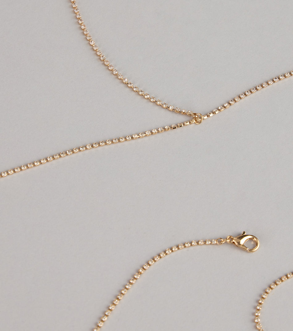 Delicate Glow Rhinestone Body Chain