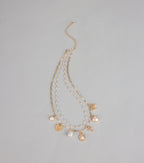 Pearly Keepsakes Layered Charm Necklace