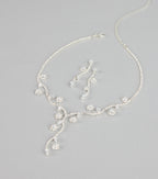 Crystal Vine Necklace And Earring Set
