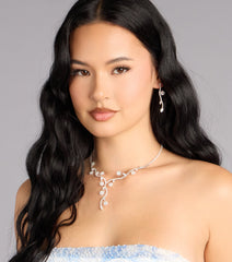 Crystal Vine Necklace And Earring Set