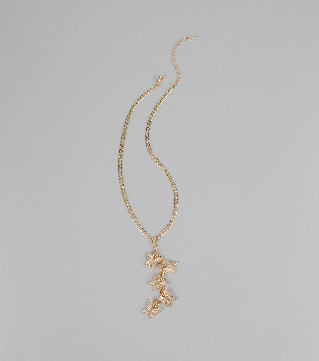 Glimmer Butterfly Chain Necklace