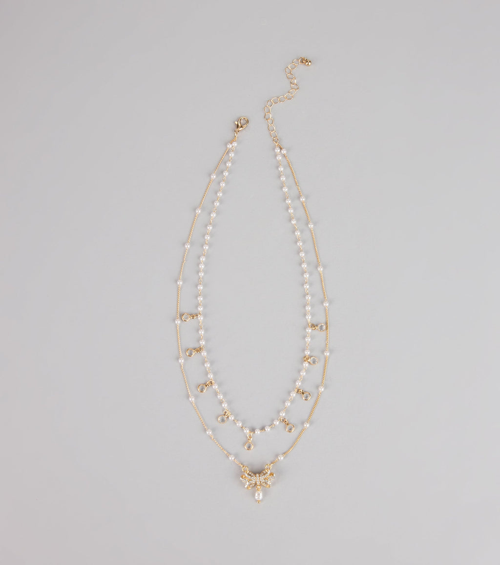 Charmed in Pearls Layered Necklace