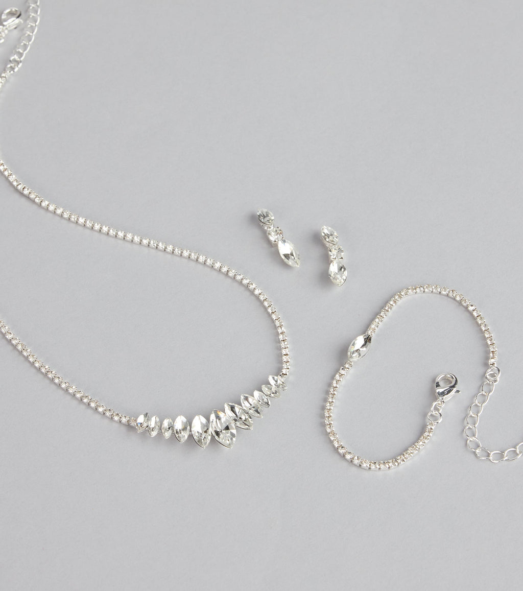 Dazzle Point Marquise Jewelry Set