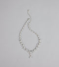 Soft Sparkle Rhinestone Floral Necklace