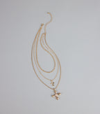 Divine Drip Layered Cross Necklace