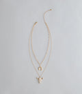 Rodeo Glow Skull And Horseshoe Necklace