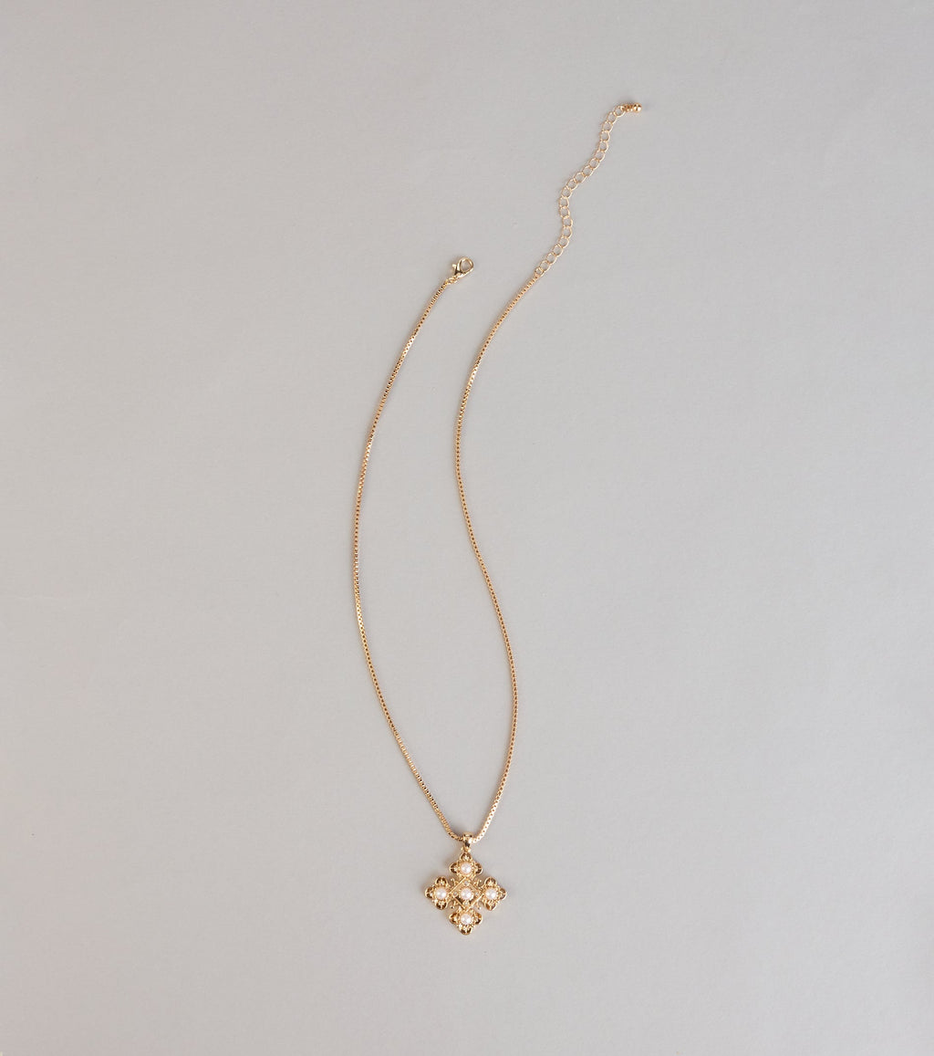 Quiet Grace Cross Pendant Necklace