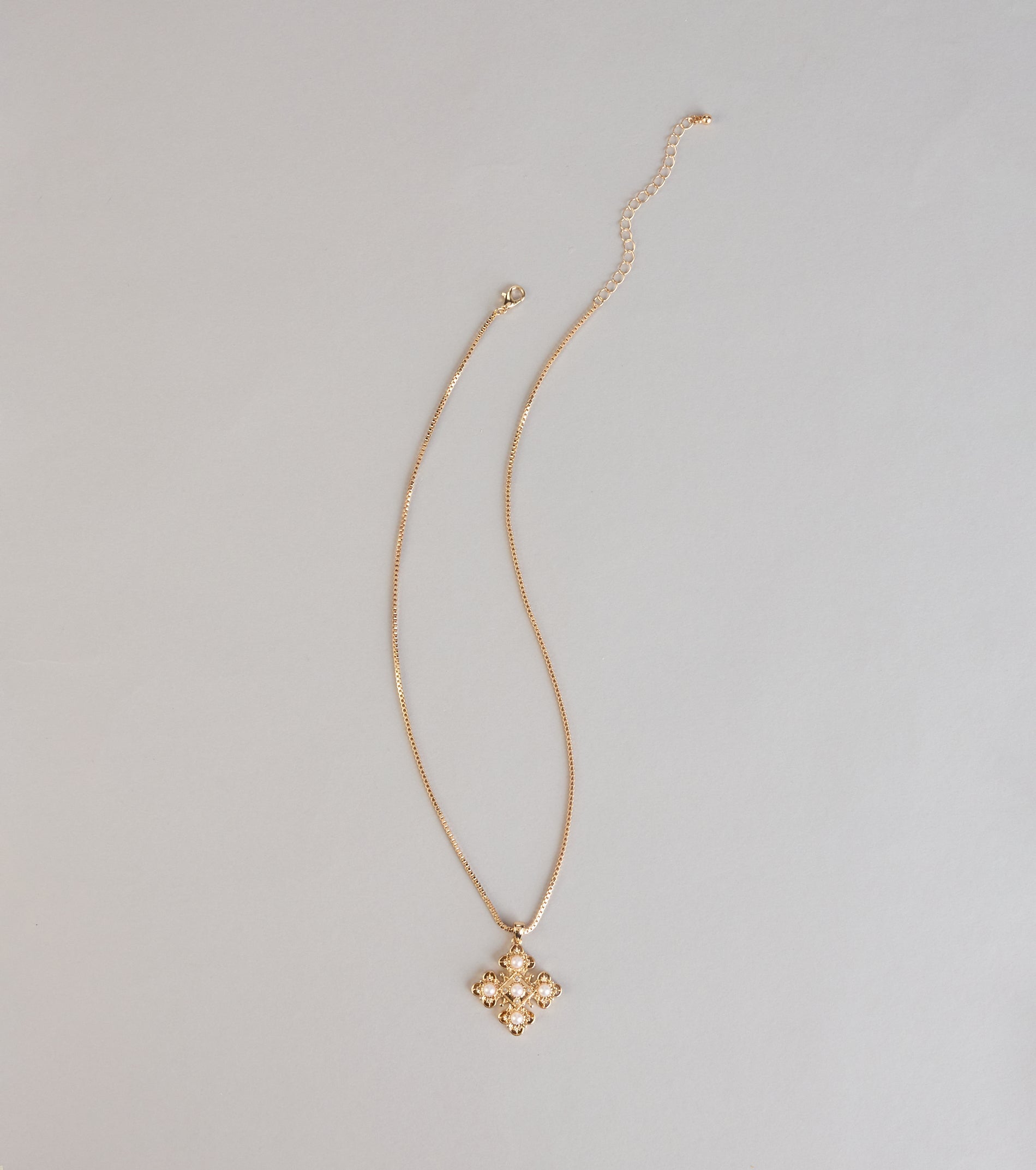 Quiet Grace Cross Pendant Necklace