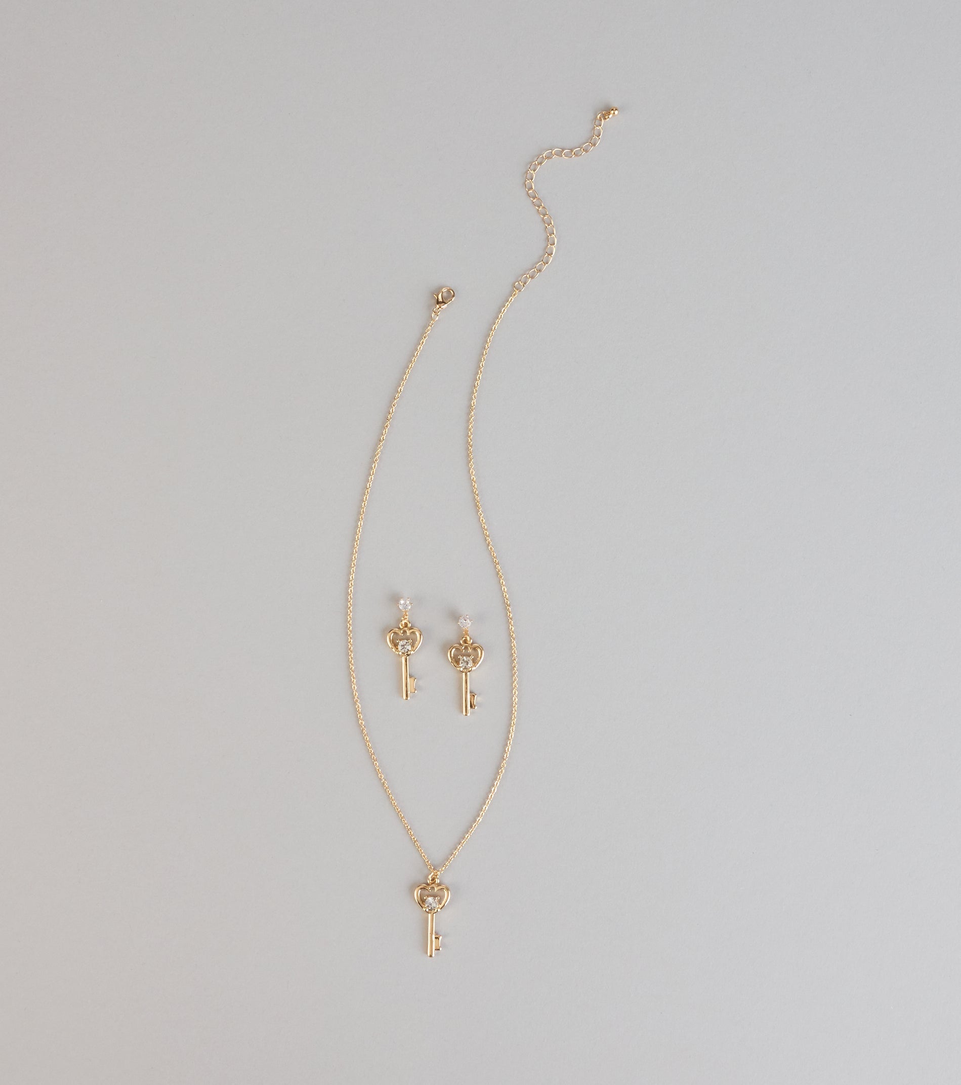 Locked In Love Heart Key Jewelry Set