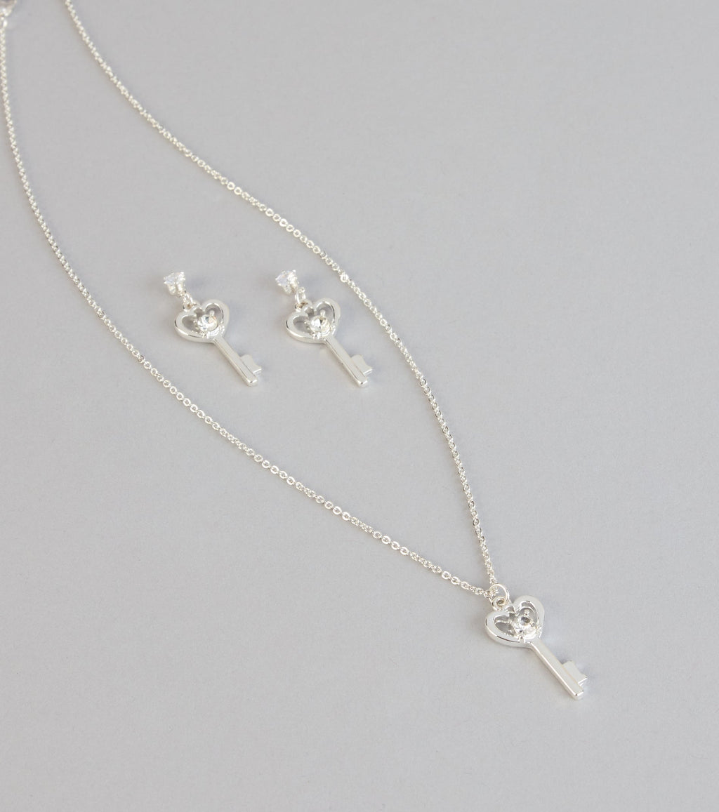 Little Secrets Heart Key Jewelry Set