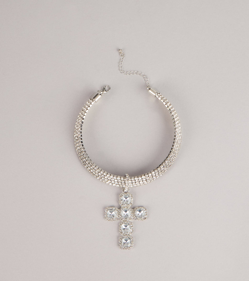 After Dark Drama Rhinestone Statement Necklace