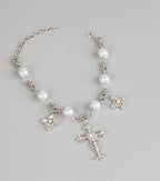 Gilded Drama Pearl Embellished Statement Necklace