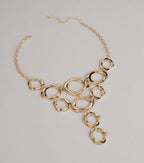 Modern Muse Linked Circle Statement Necklace