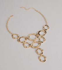 Modern Muse Linked Circle Statement Necklace