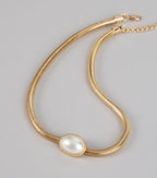 Modern Muse Coil Pearl Collar Necklace