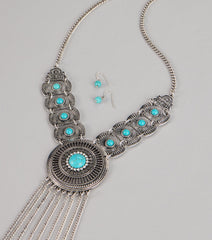 Western Trails Necklace And Earrings Set