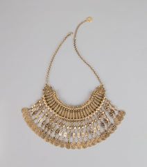 Chic Status Statement Coin Collar Necklace