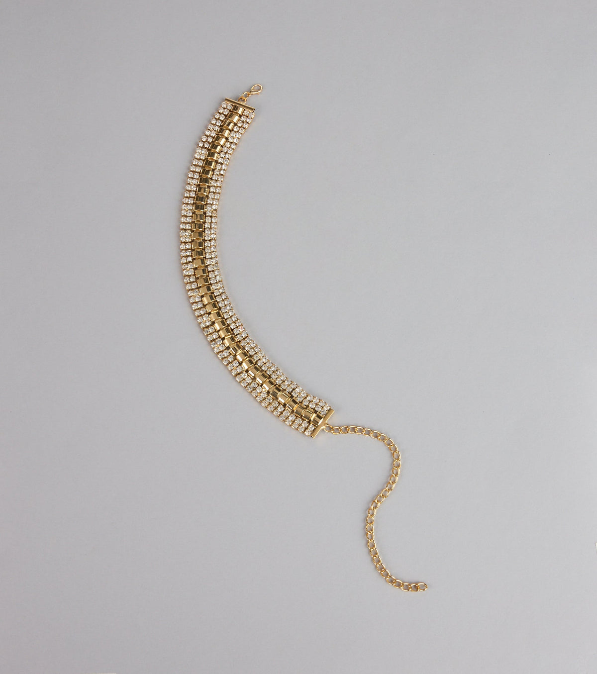 Double Dazzle Rhinestone Choker