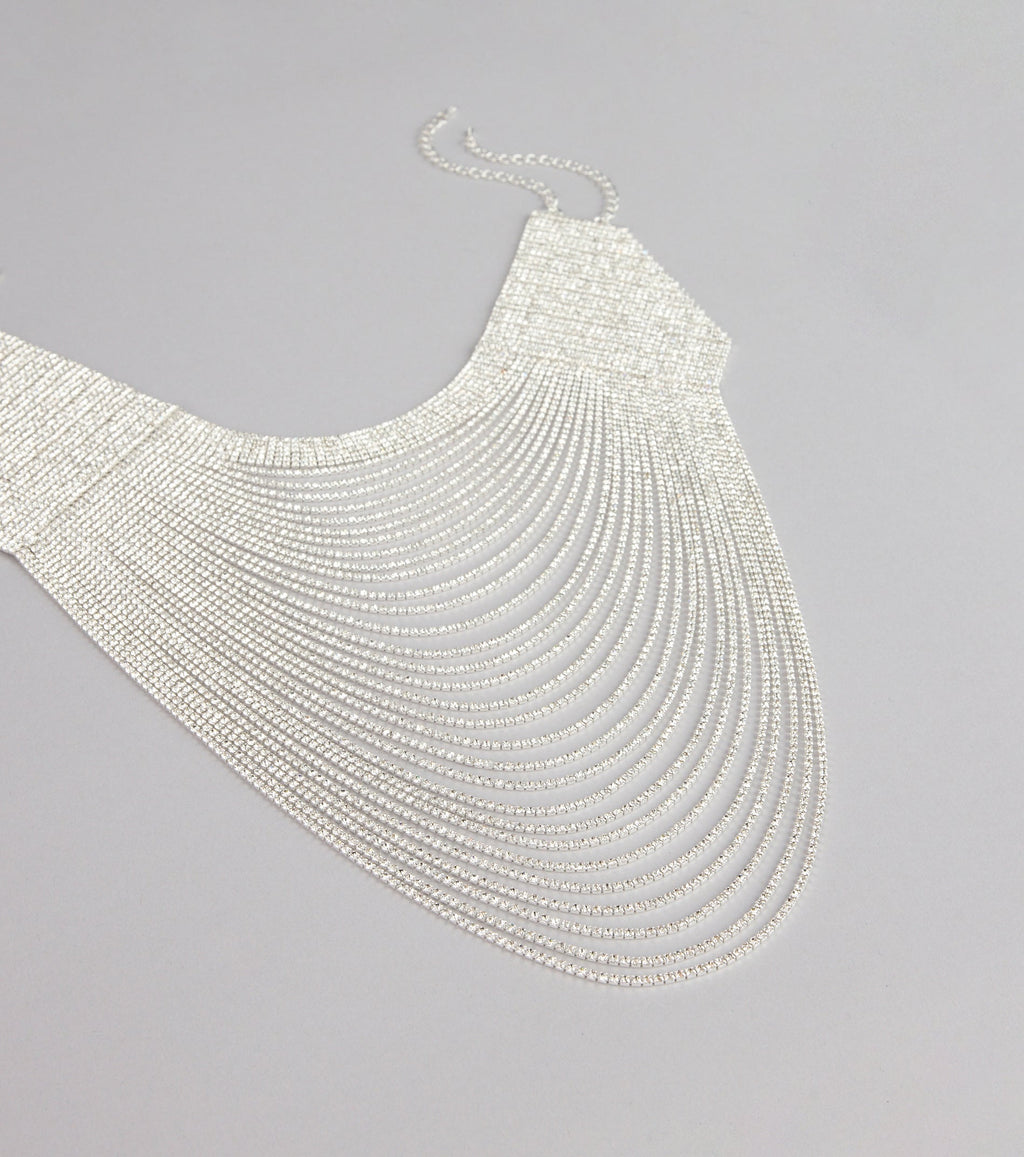Cascade Queen Rhinestone Choker Necklace