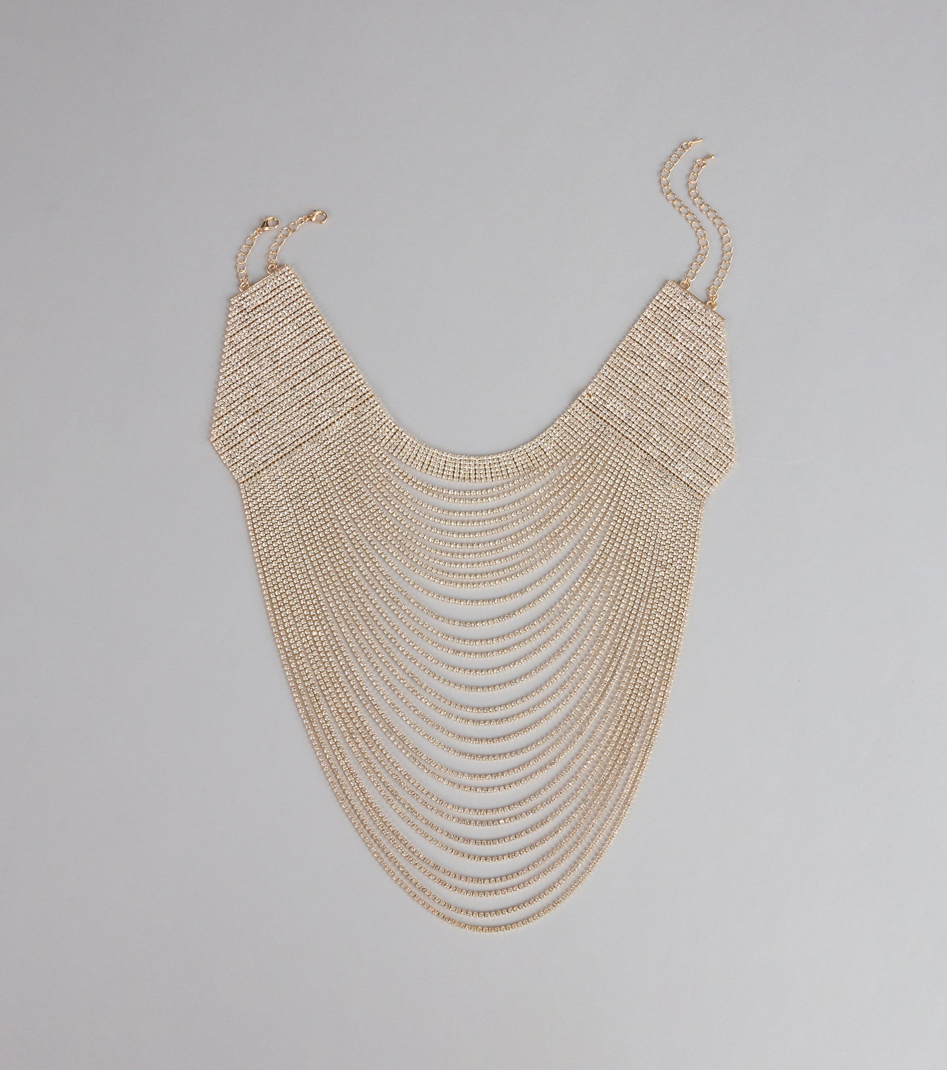 High Drama Cascade Rhinestone Choker
