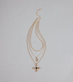 Faithful Layers Cross Charm Necklace